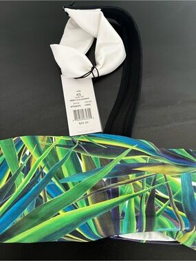 Onia Green Multi Palm Print Women’s Bikini top